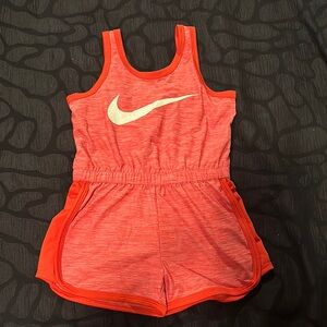 Nike Kids Red Athletic Romper